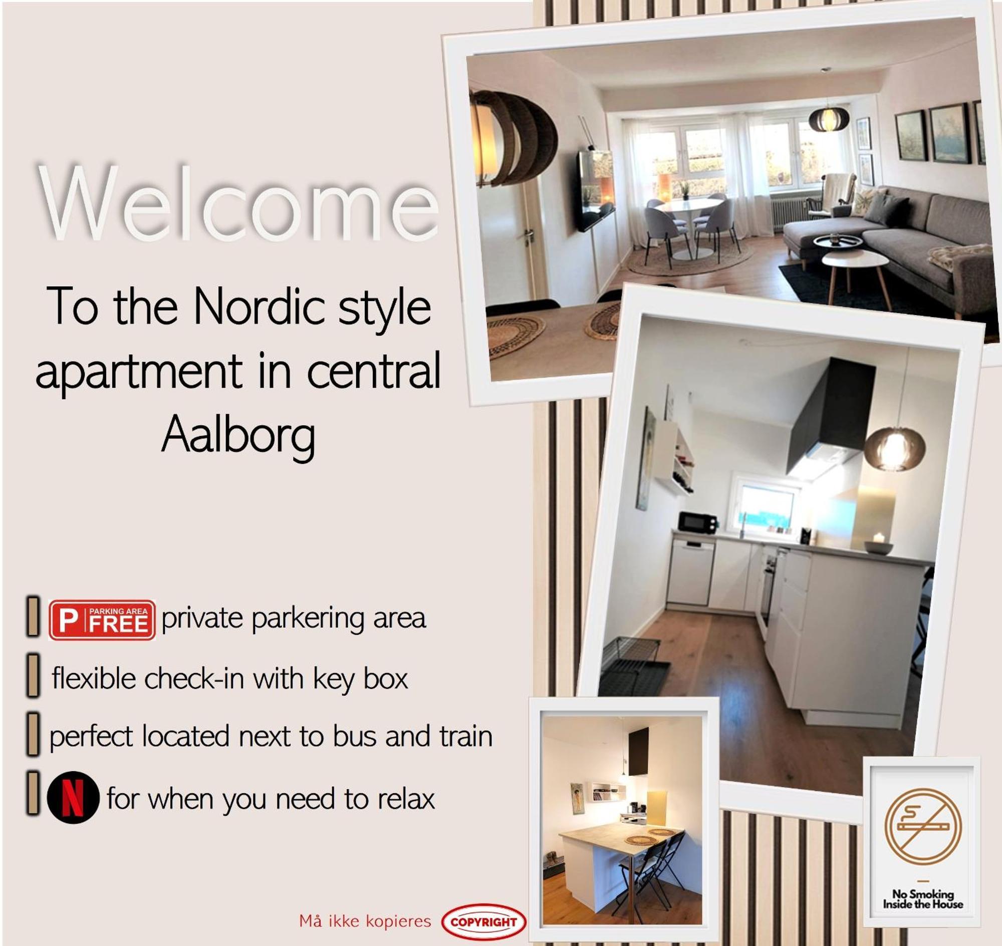Nordic Style Apartment In Central Aalborg Exterior foto